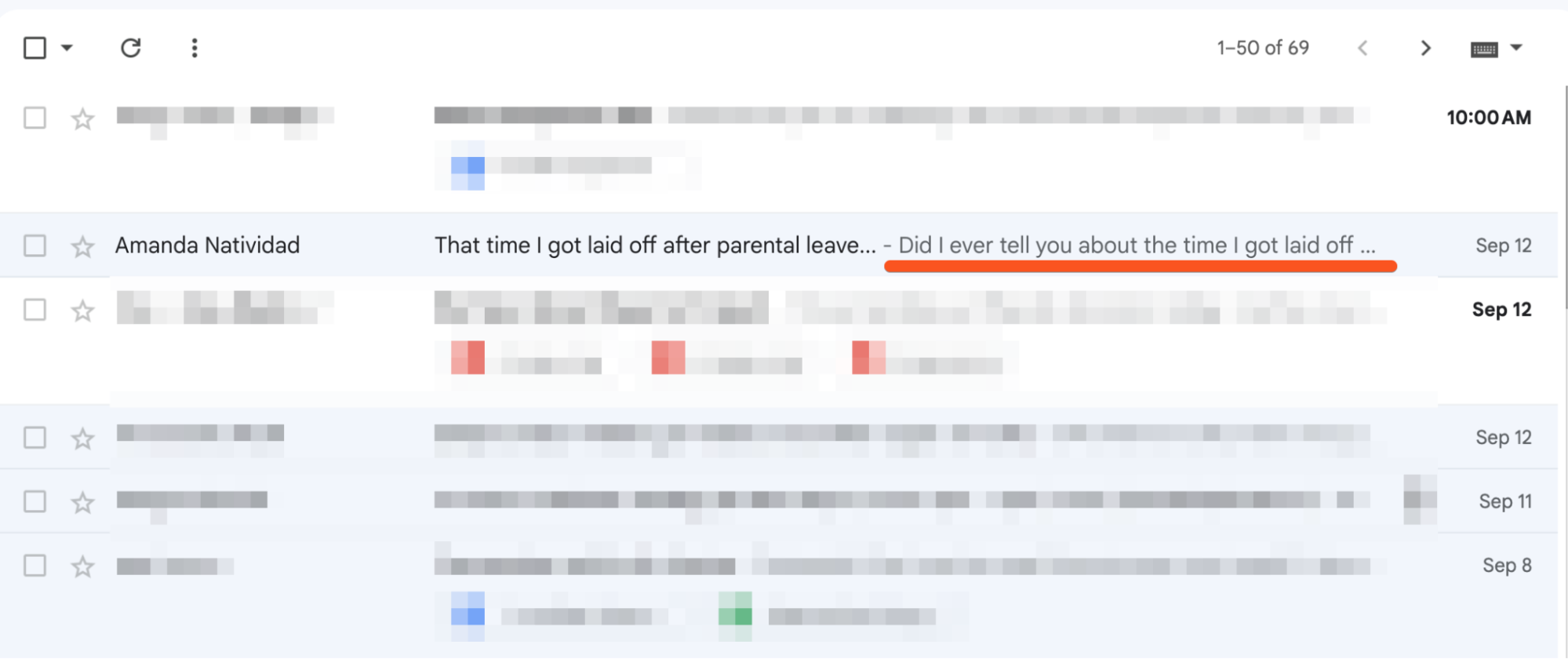An example of an email with an excellent, compelling preheader